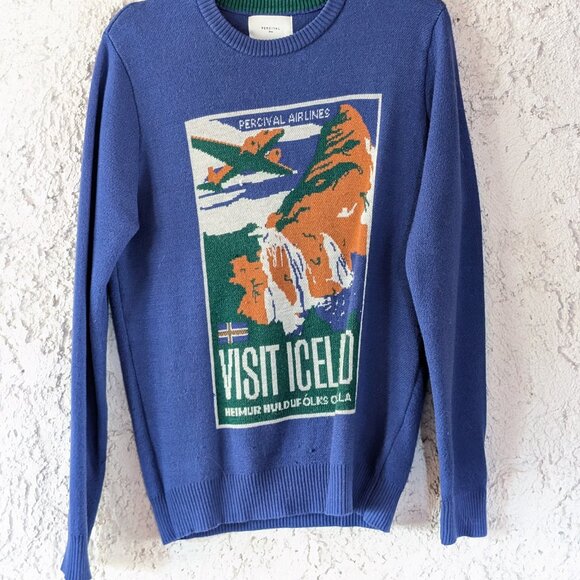 Percival - Visit Iceland Knit Jumper - Slim Fit Medium (RARE) - Picture 2 of 9
